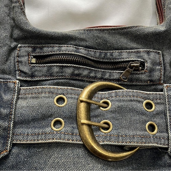 Vintage denim punk y2k retro gothic bag - Picture 6 of 6